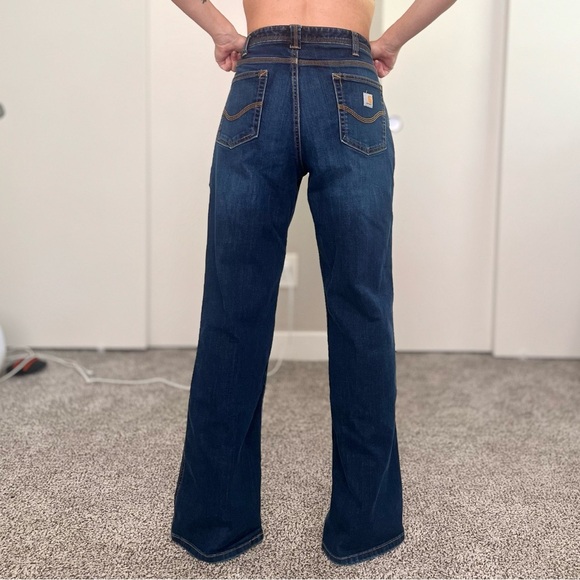 Carhartt Women’s Workwear Utility Jeans – Relaxed Fit Bootcut – Size 12 Regular - Picture 3 of 13